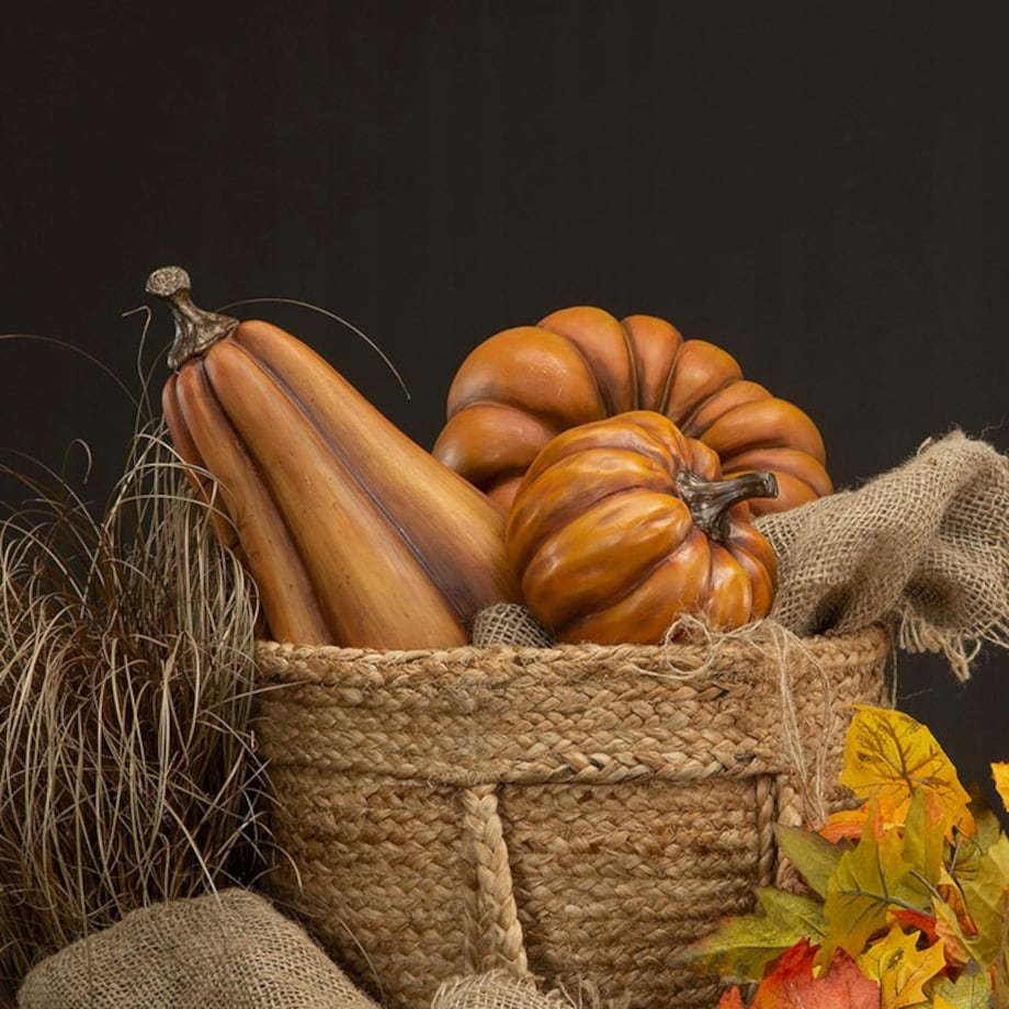 FIGURKA DYNIA HALLOWEEN JESIEŃ pomarańczowa imitacja jesienna 24cm