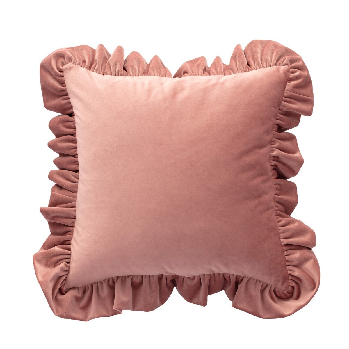 Poszewka Paula z falbaną 45x45 koralowy róż