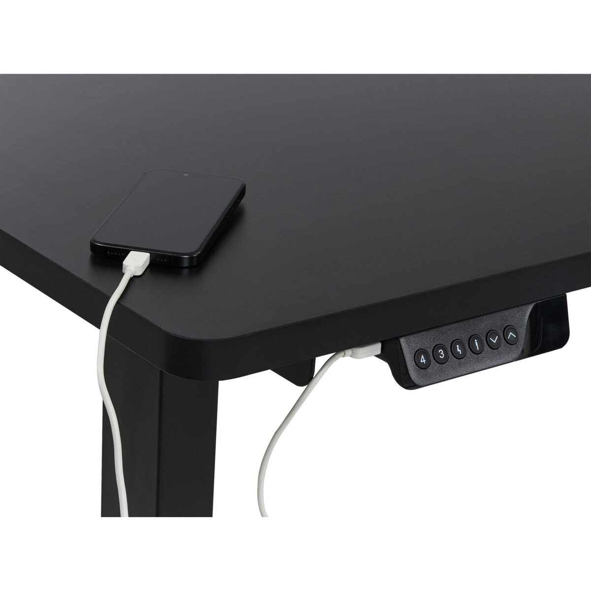Biurko regulowane Elektryczny Prawostronny Czarny DESTINES
