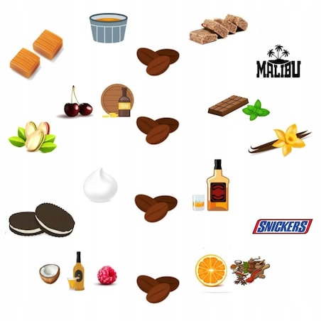 Zestaw prezentowy upominkowy "COFFEE LOVE MESSAGE" - 14 smaków kaw deserowych - prezent upominek na walentynki dla chłopaka dziewczyny niej niego żony męża kobiety faceta mężczyzny