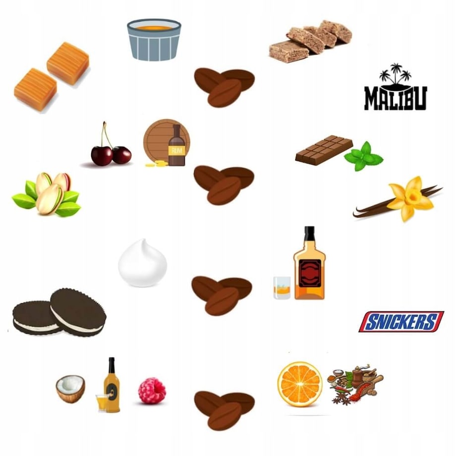 Zestaw prezentowy upominkowy "COFFEE LOVE MESSAGE" - 14 smaków kaw deserowych - prezent upominek na walentynki dla chłopaka dziewczyny niej niego żony męża kobiety faceta mężczyzny