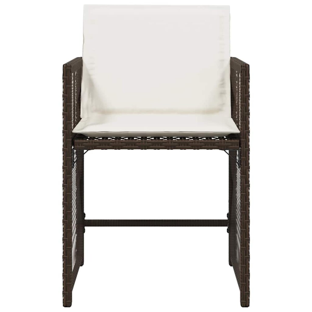 vidaXL Krzesła ogrodowe z poduszkami, 4 szt., brązowe, polirattan