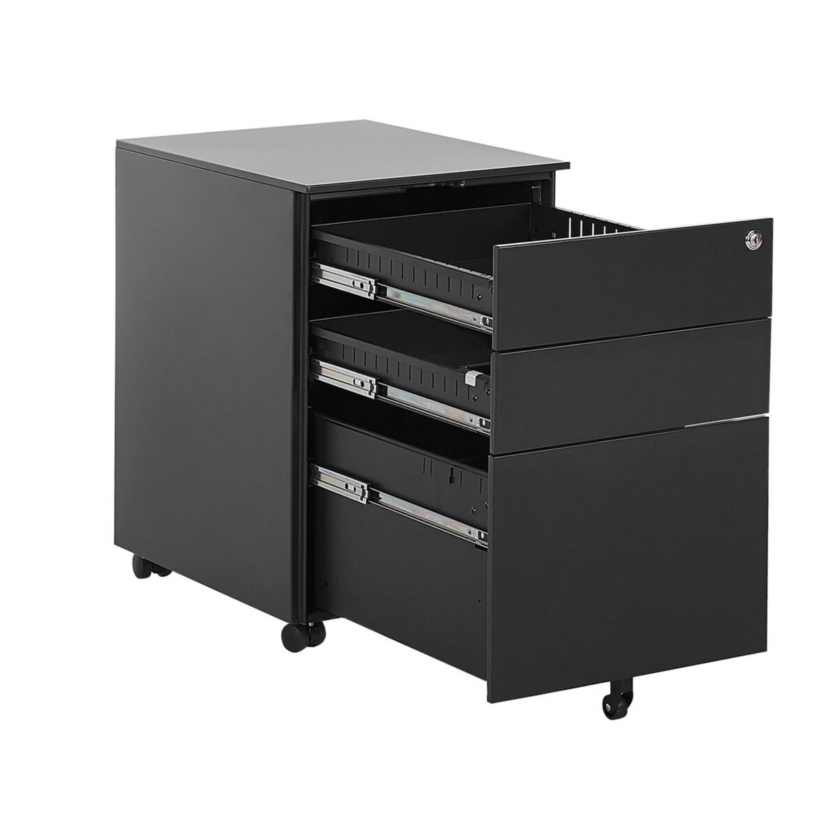 Szafka biurowa metalowa czarna CAMI