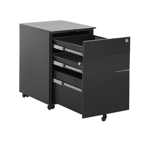 Szafka biurowa metalowa czarna CAMI