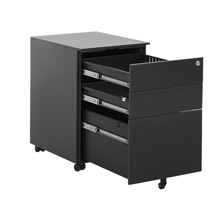 Szafka biurowa metalowa czarna CAMI