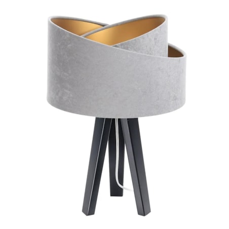 Lampa stołowa GEMSTONE szara/złota/czarna