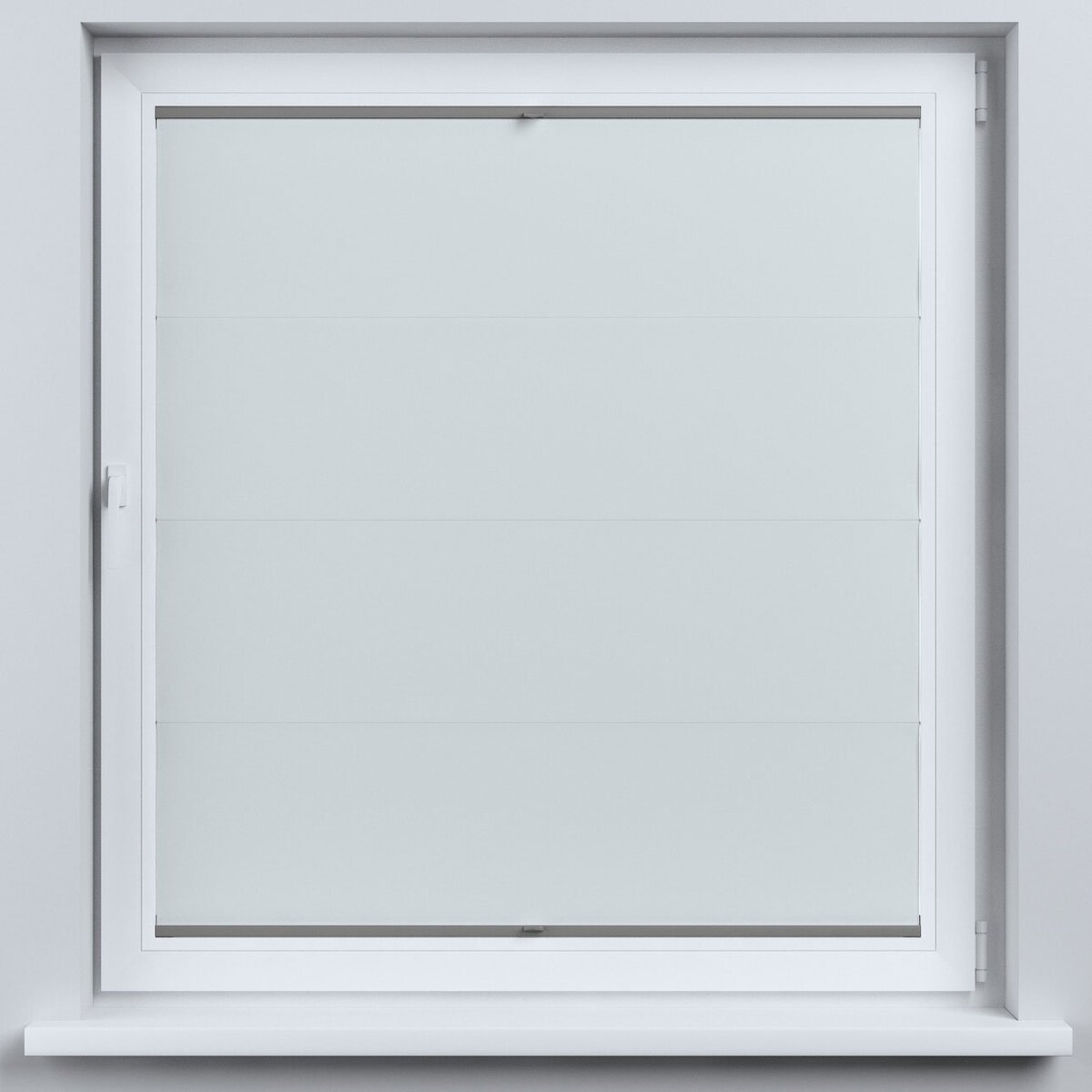 Roleta plisowana rzymska Sycylia, biało-szary, Blackout 300cm