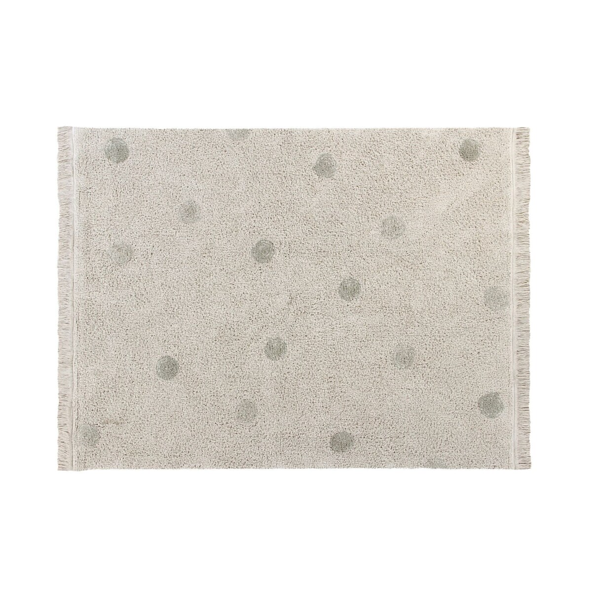 Dywan Bawełniany Hippy Dots Natural Olive 120x160 cm Lorena Canals