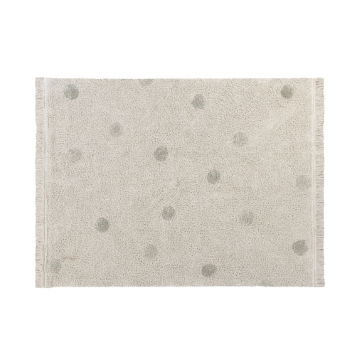 Dywan Bawełniany Hippy Dots Natural Olive 120x160 cm Lorena Canals