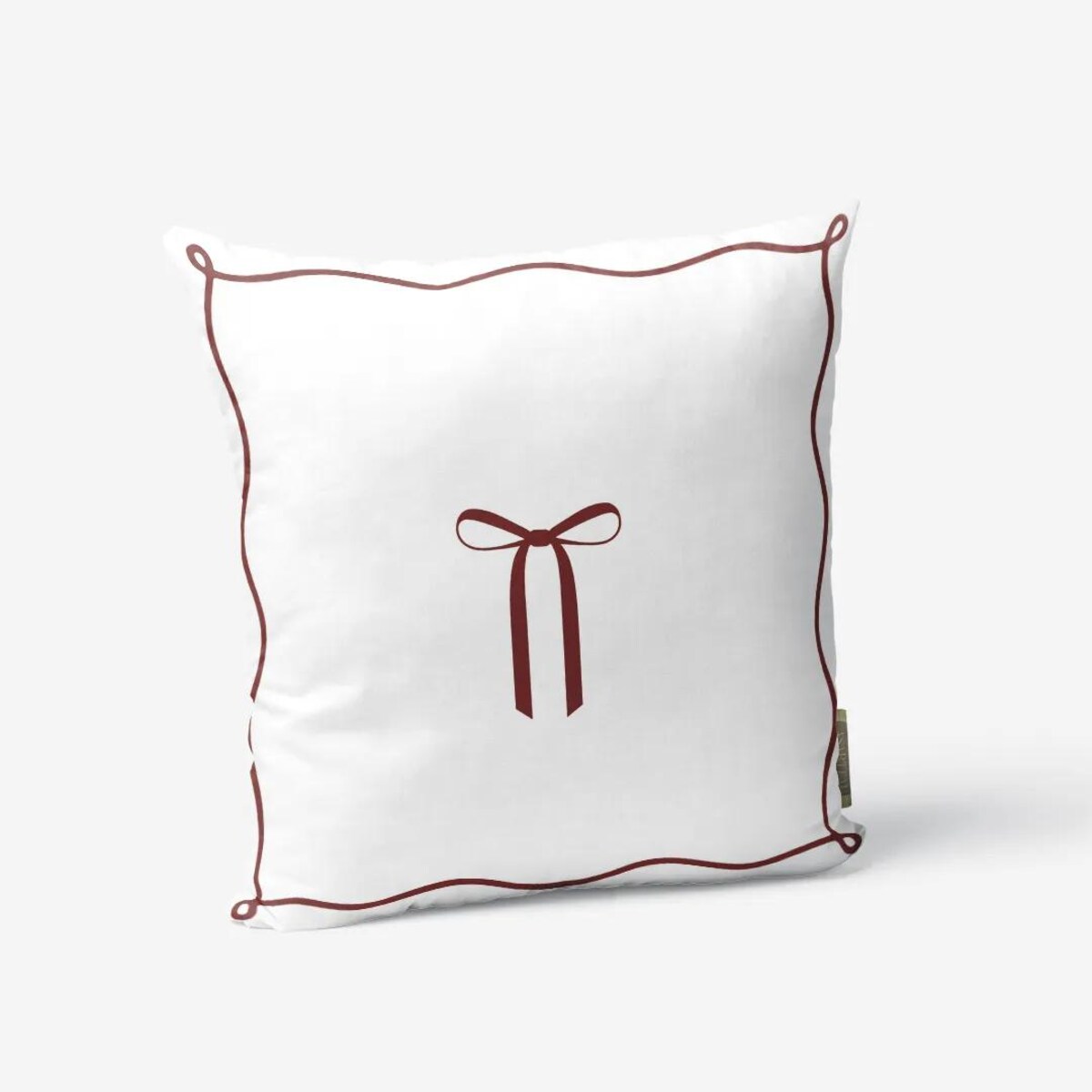 Poduszka świąteczna - elegancka kokardka