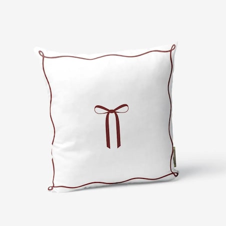 Poduszka świąteczna - elegancka kokardka