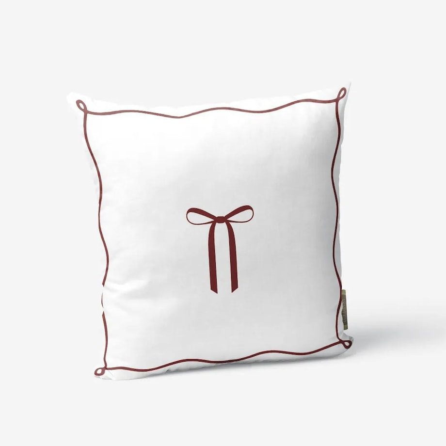 Poduszka świąteczna - elegancka kokardka