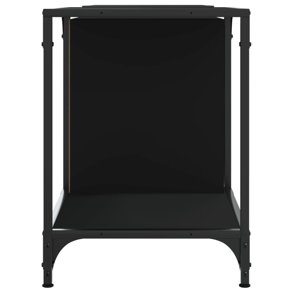 vidaXL Szafka pod TV, czarna, 153x37x50 cm, materiał drewnopochodny