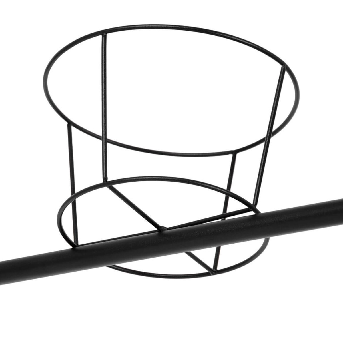 Lampa wisząca z koszykiem Rocco K-4757 Kaja reflektory metalowa czarna