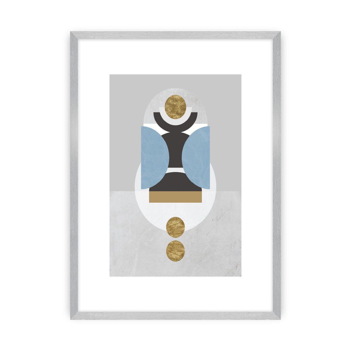 Plakat Geometric Shapes I, 40 x 50 cm, Ramka: Srebrna