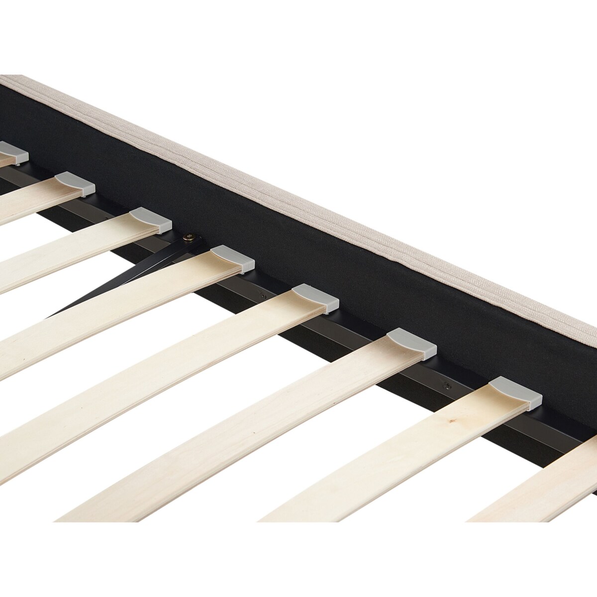 Łóżko tapicerowane 160 x 200 cm beżowe FITOU