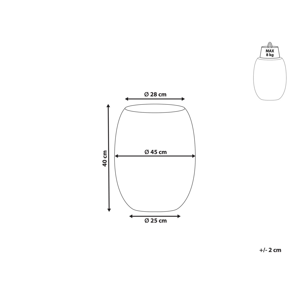 Stolik pomocniczy mały czarny UHANA