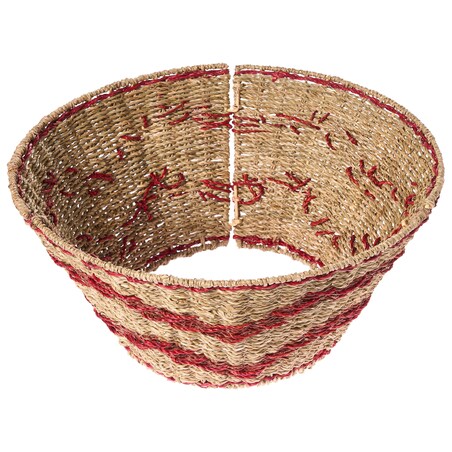 Osłonka pod choinkę HIVER Trawa morska Czerwony 51 cm