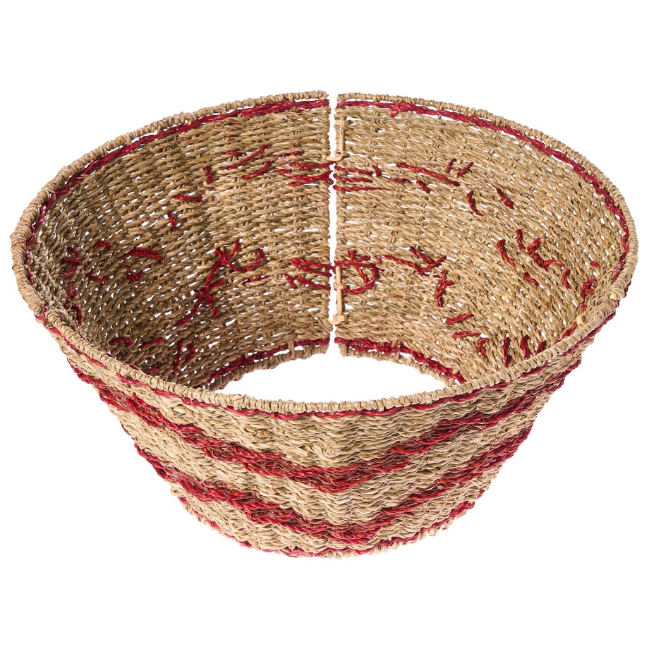 Osłonka pod choinkę HIVER Trawa morska Czerwony 51 cm