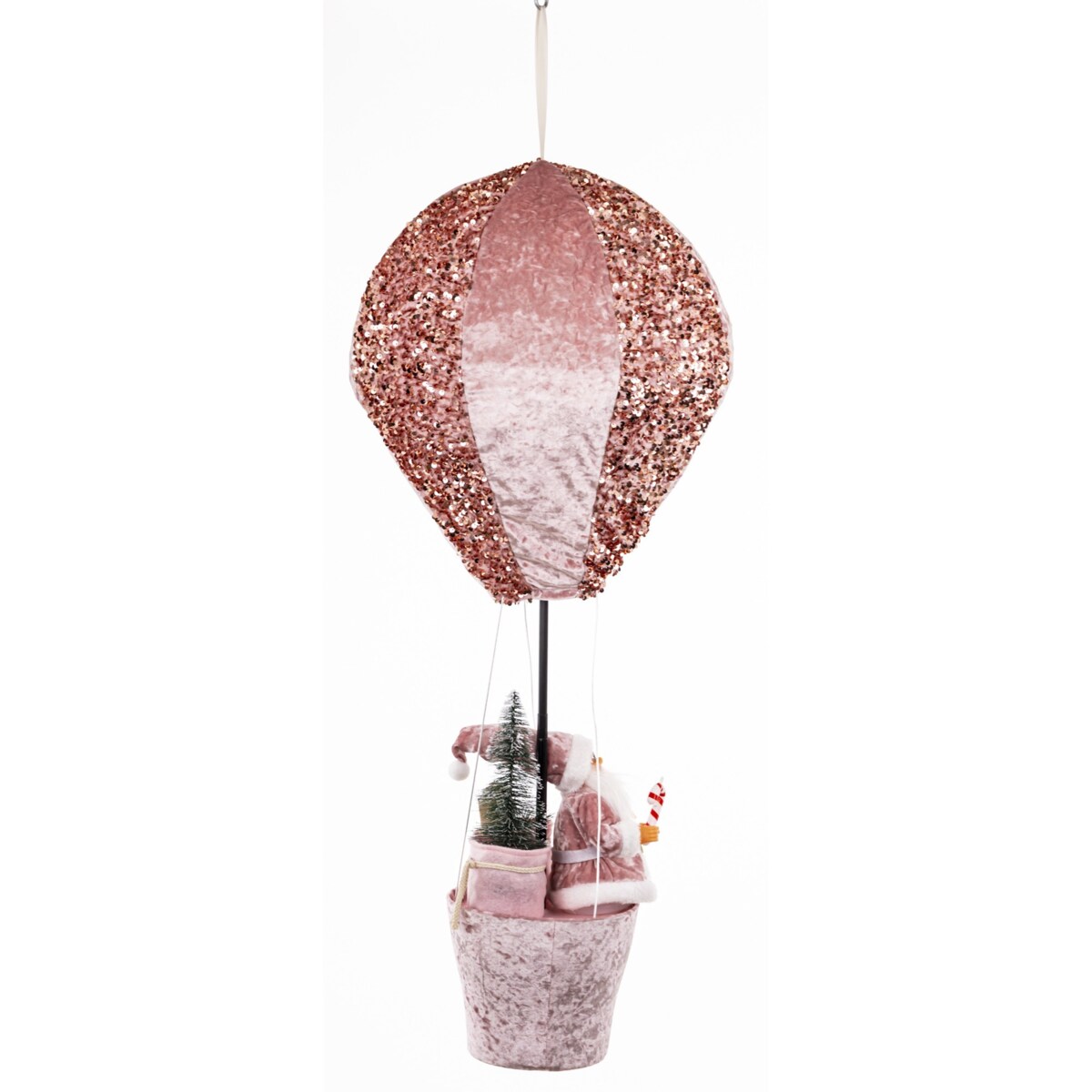 Figurka - Mikołaj w balonie 93x37x37 cm BALOON różowy