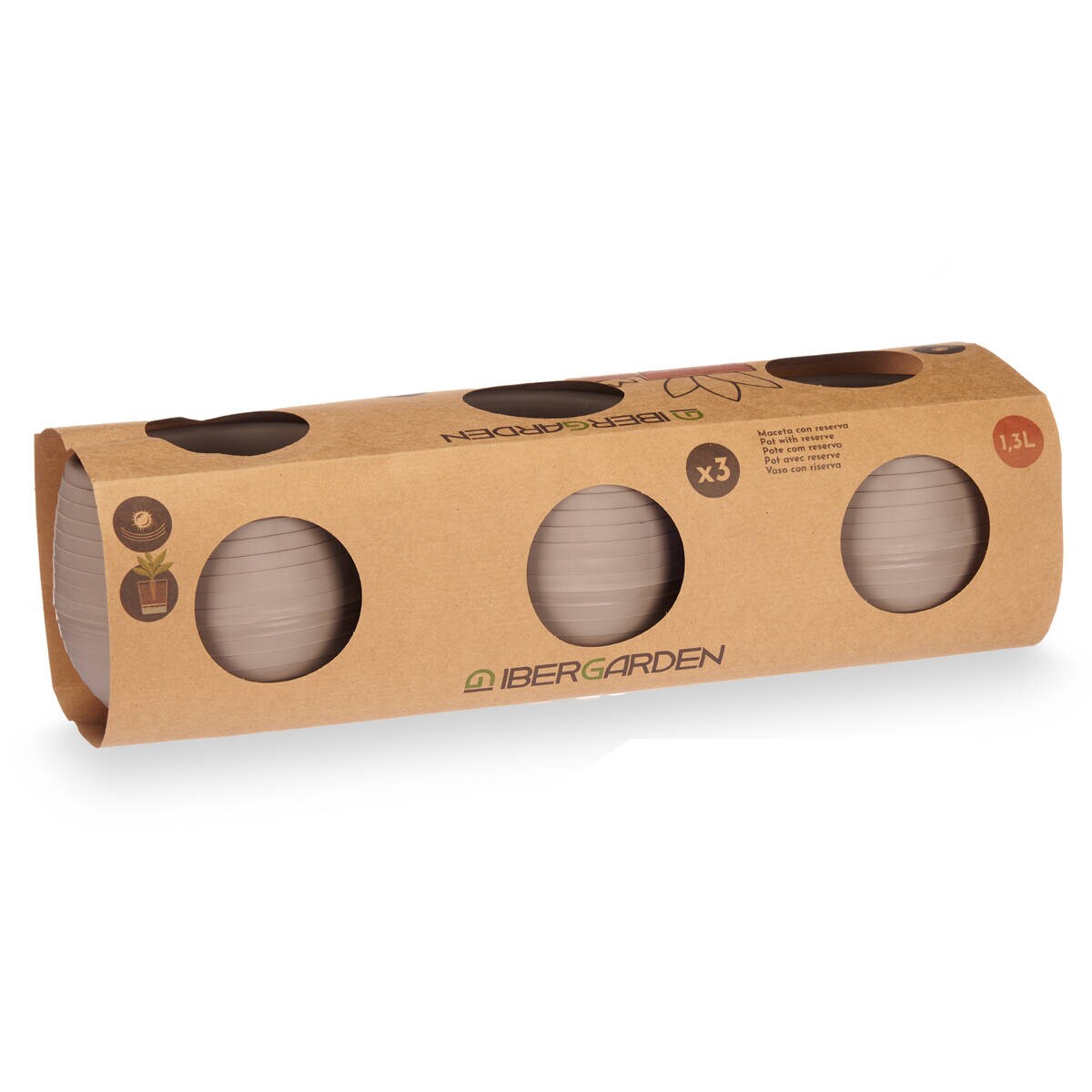 Doniczki samonawadniające, plastikowe, 3 sztuki, Ø 14 cm