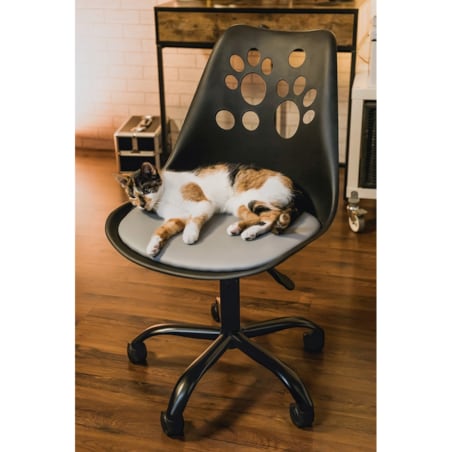 Krzesło plastikowe obrotowe biurowe JOY czarno-szare