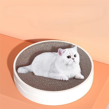 Drapak Dla Kota Z Tekturki Duży Do Drapania Zabawka Kot Leżący Okrągły