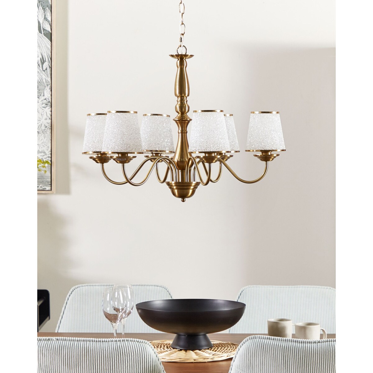 Żyrandol metalowy miedziany BRADANO