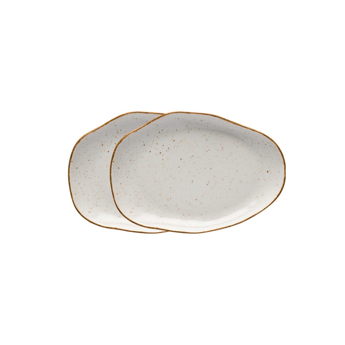 Zestaw 2 talerzy płytkich 21 cm Stone Age beżowy LB25 (6833)