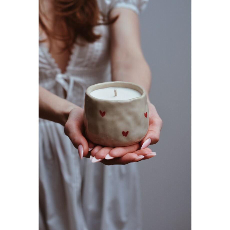 Świeca sojowa CZARKA SERDUSZKA 250 ml N°13 Ciepły wieczór