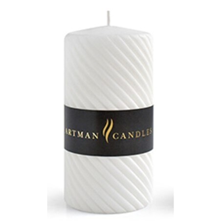 Świeca CAROLINE MAT walec mały 7x10cmparafinowa biała