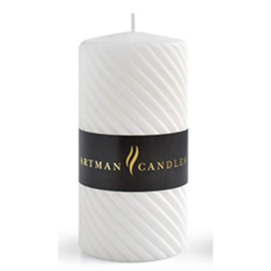 Świeca CAROLINE MAT walec mały 7x10cmparafinowa biała