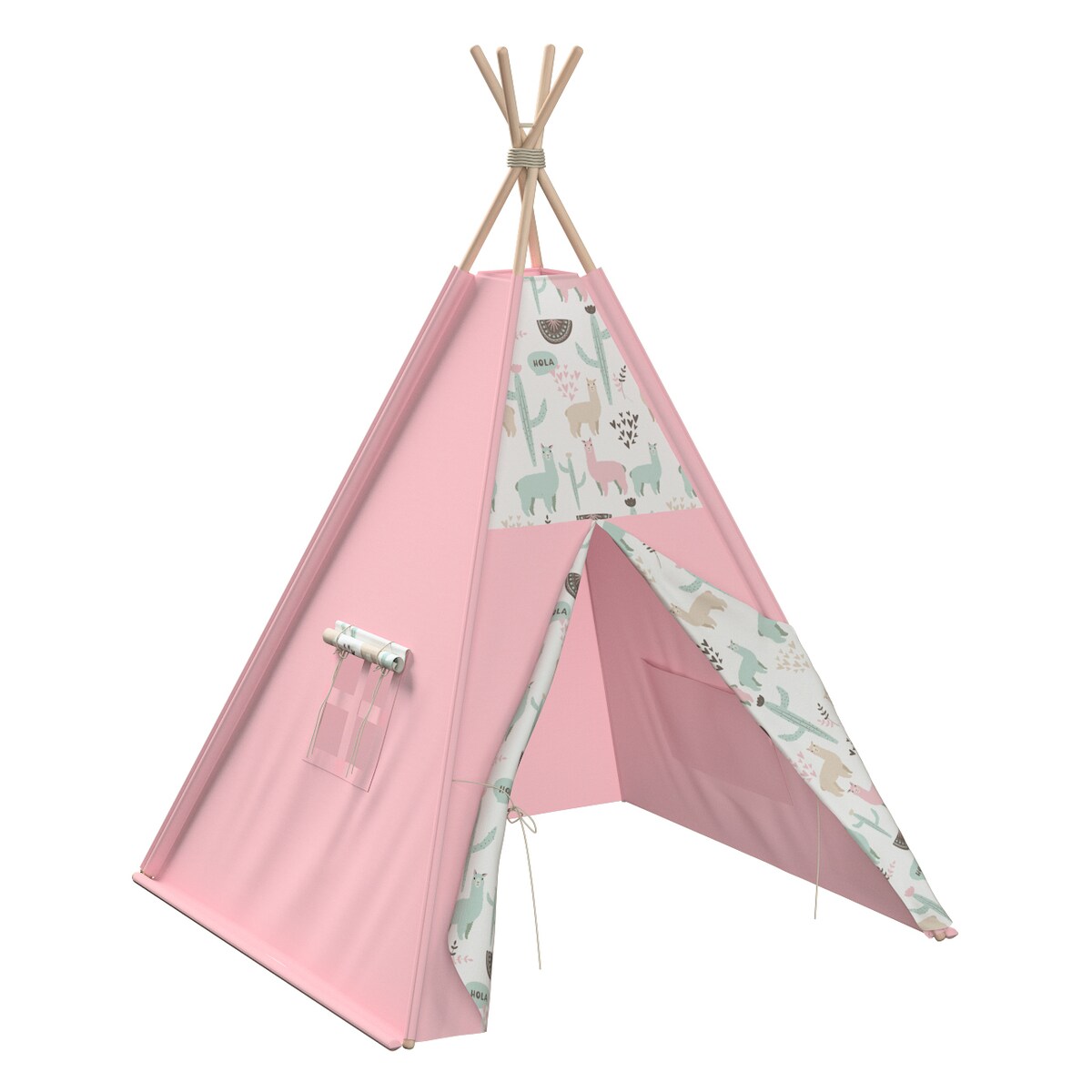 Tipi, pastelowe lamy na jasnoszarym tle, 110 x 110 x 155 cm, Magic Collection