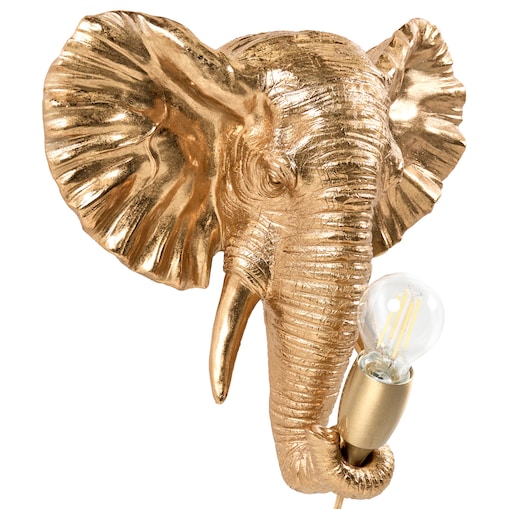 Słoń Lampa ścienna ELEPHANTI Złoty