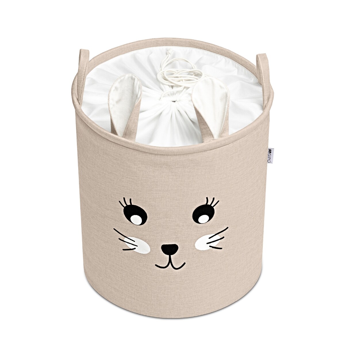 kosz na zabawki sipo, wersja premium, zamykany na ściągacz, królik, xxl