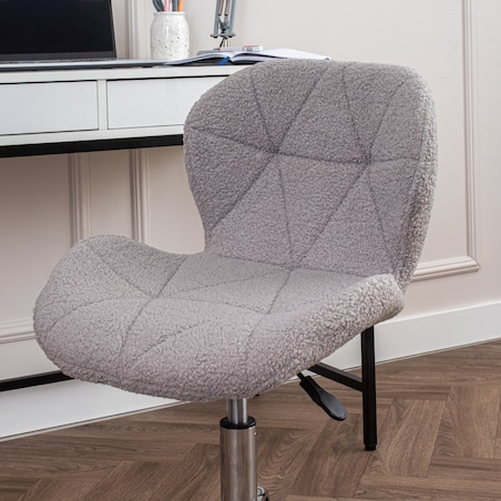 Fotel do biura obrotowy nowoczesny szary