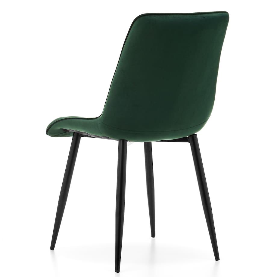 Krzesło tapicerowane welurowe CHIC velvet zielony do salonu jadalni