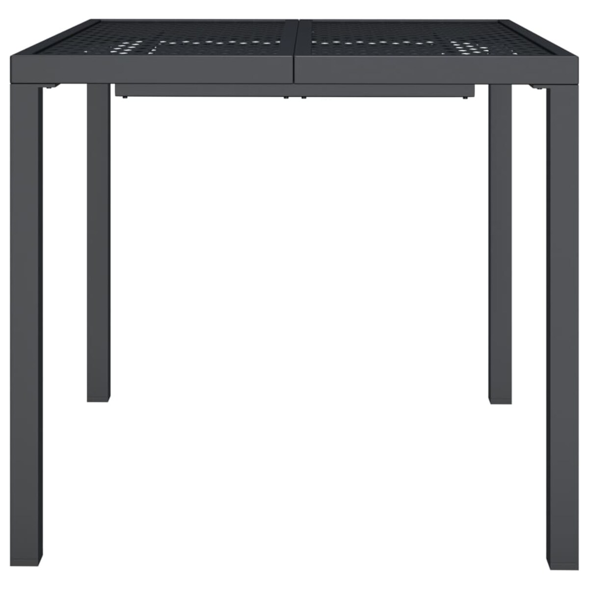 vidaXL Stolik ogrodowy, antracytowy, 80x80x72 cm, stal