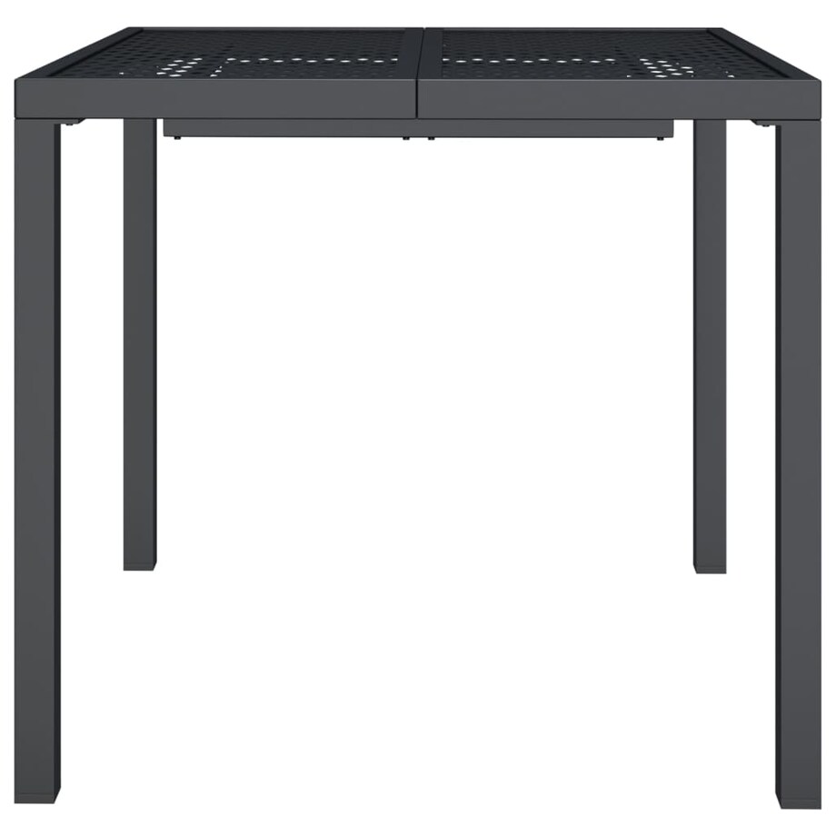vidaXL Stolik ogrodowy, antracytowy, 80x80x72 cm, stal
