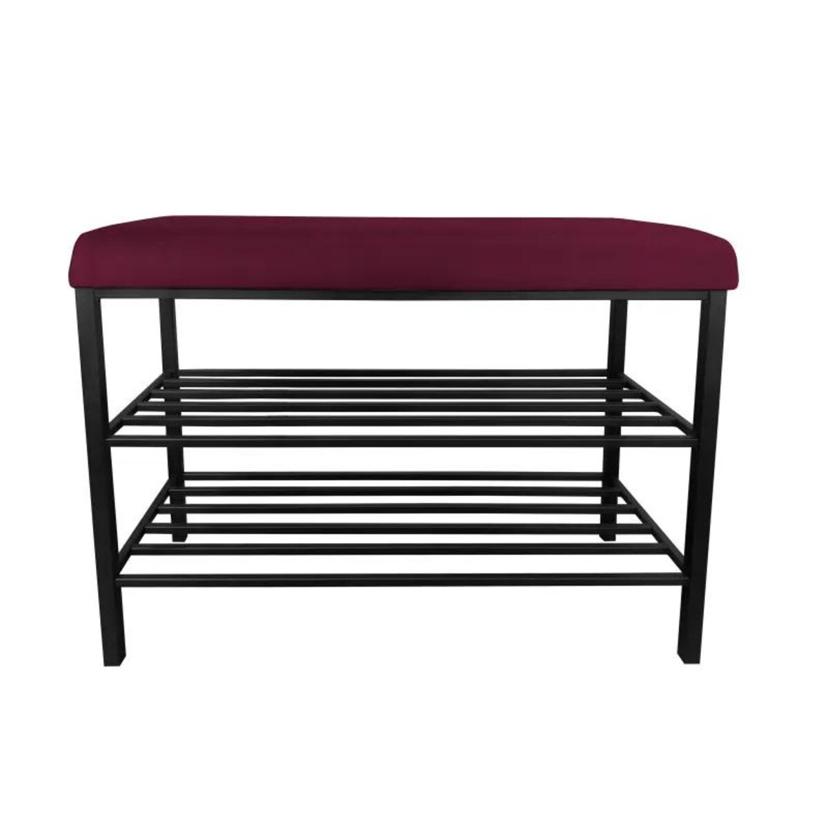 Stojak na buty z siedziskiem GAJA MG02 czarny/śliwkowy