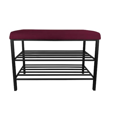 Stojak na buty z siedziskiem GAJA MG02 czarny/śliwkowy