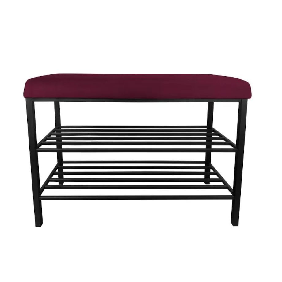 Stojak na buty z siedziskiem GAJA MG02 czarny/śliwkowy