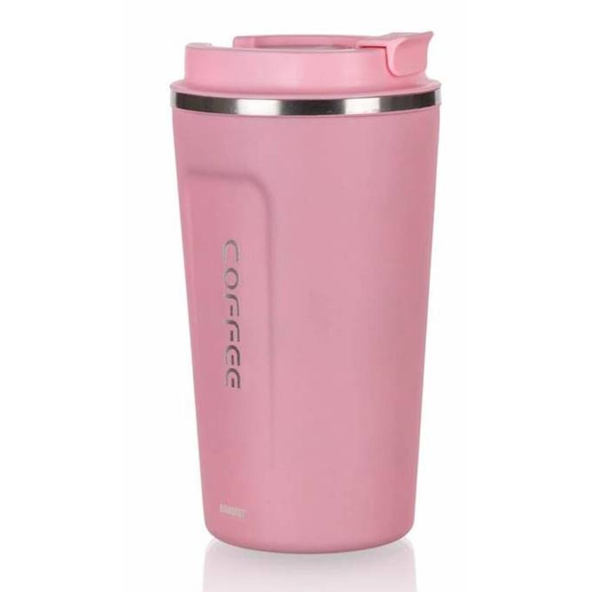 KUBEK PODRÓŻNY TERMICZNY termos 450 ml RÓŻOWY na kawę herbatę do pracy auta