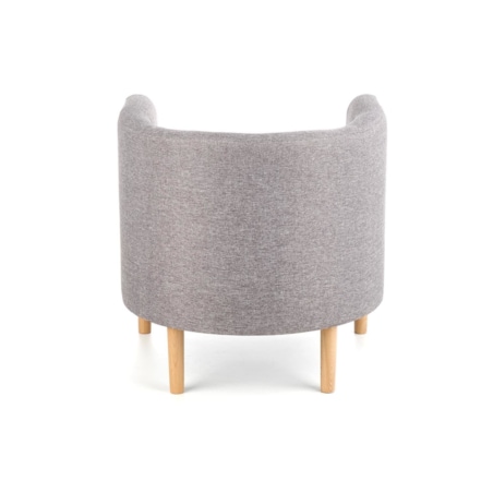 FOTEL TAPICEROWANY Calidris szary DREWNIANE NÓŻKI