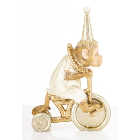 Dekoracja - figurka małpki 14x9x4 cm SCIMMIA na rowerku