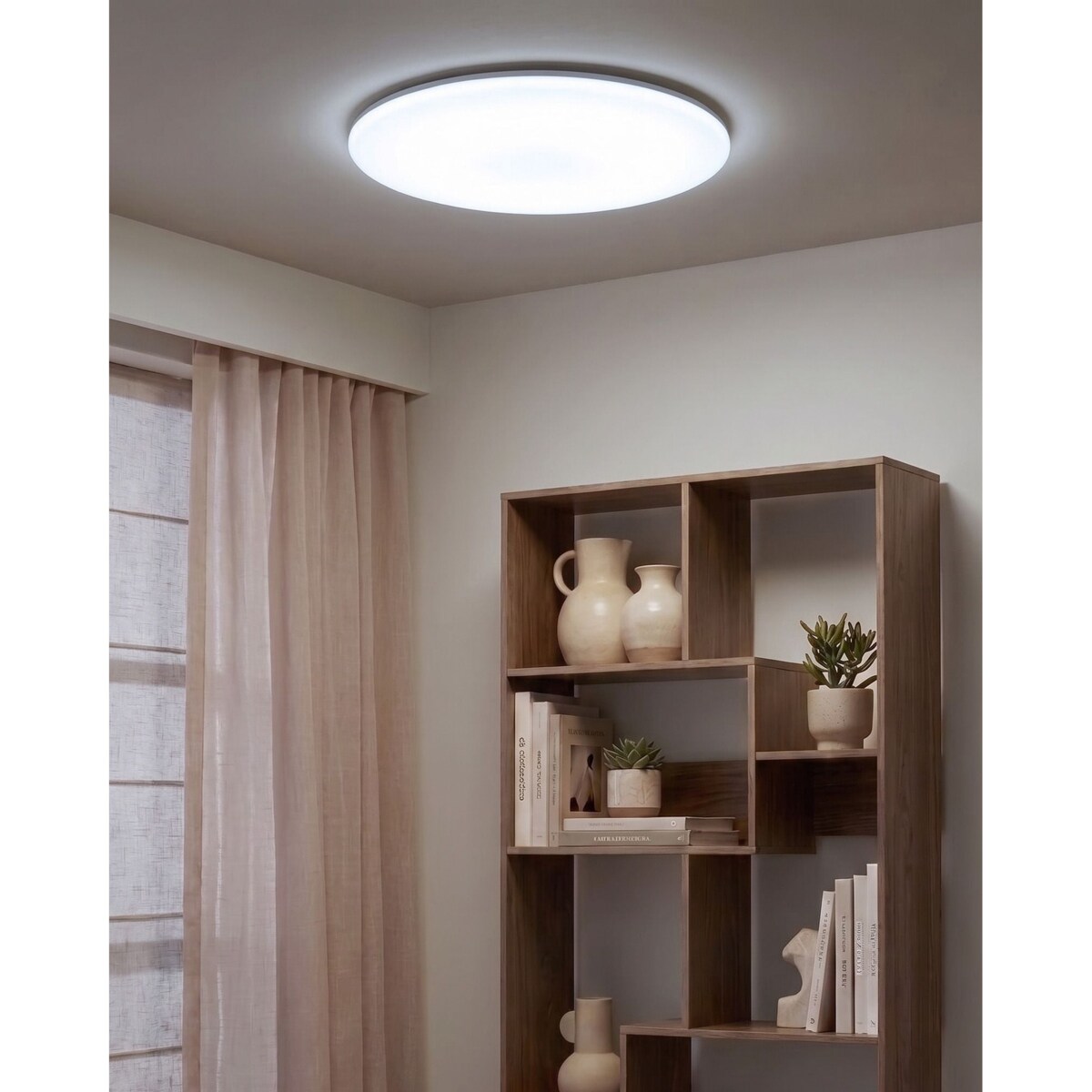 Lampa sufitowa LED VEYA Z pilotem Ze ściemniaczem Biały