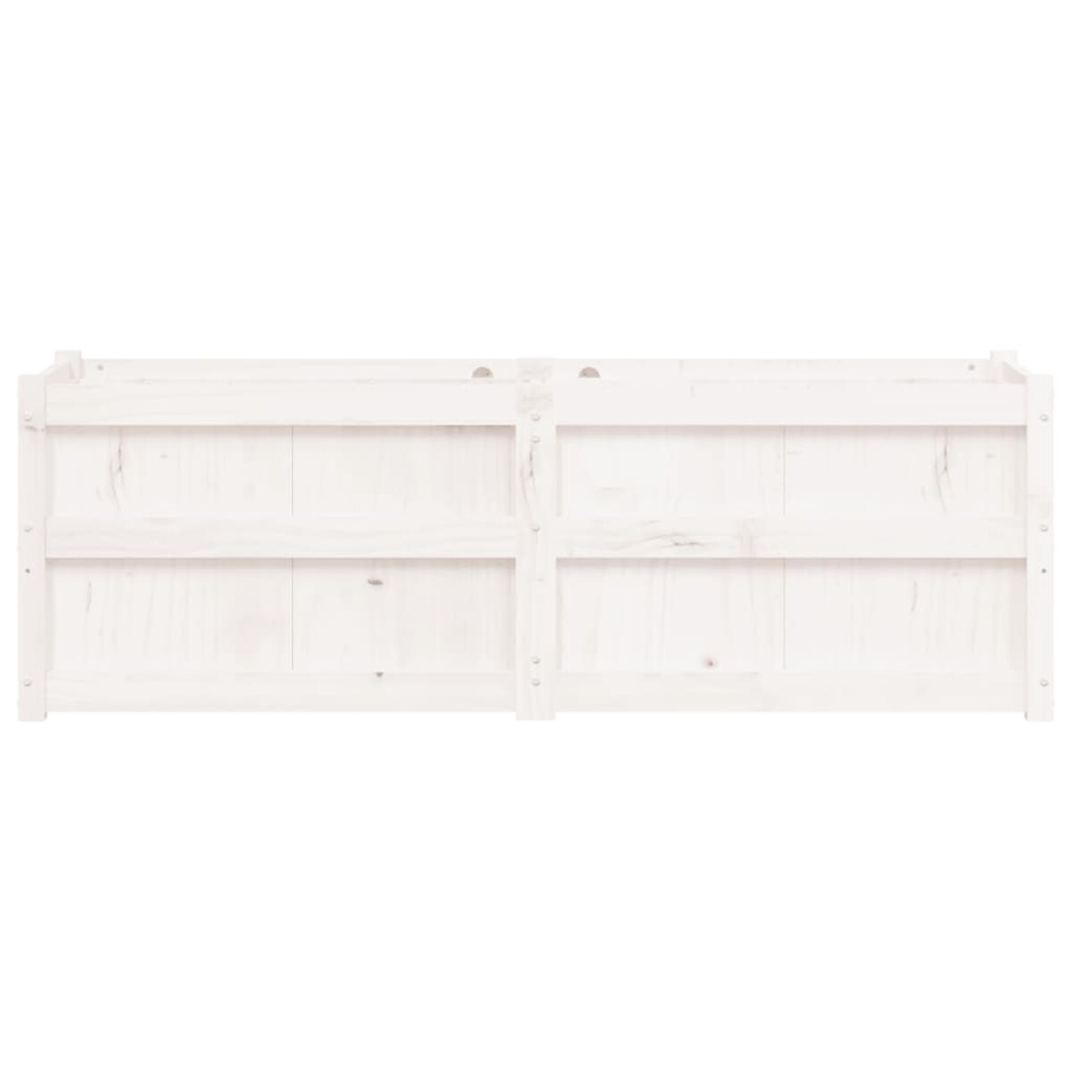 vidaXL Donica ogrodowa, biała, 150x50x50 cm, lite drewno sosnowe