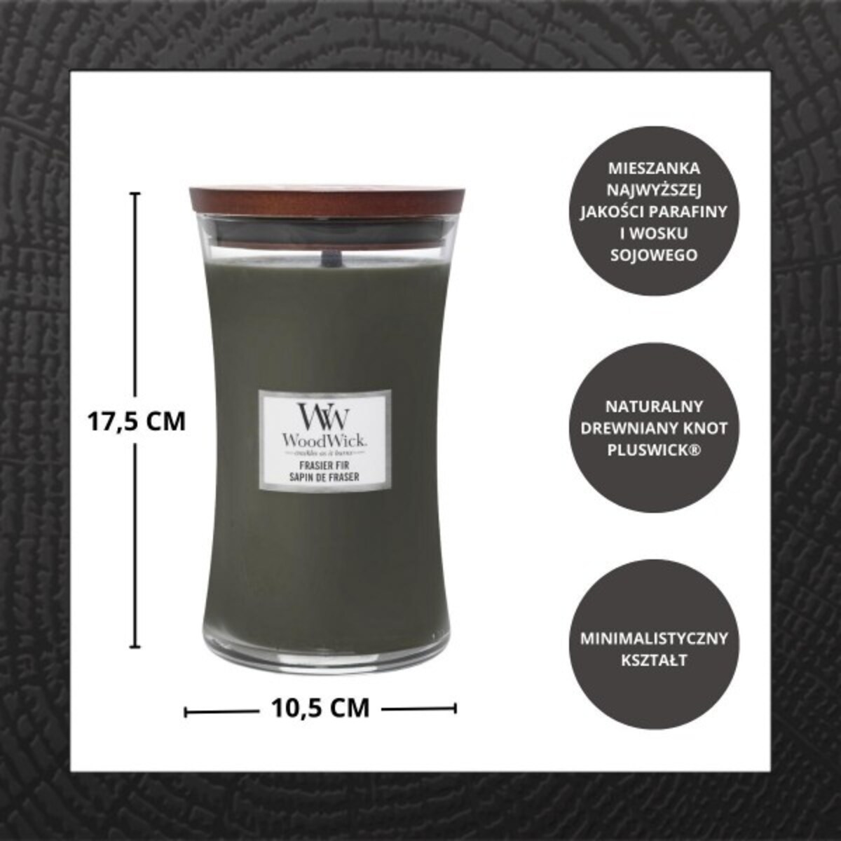 WoodWick świeca duża FRASIER FIR