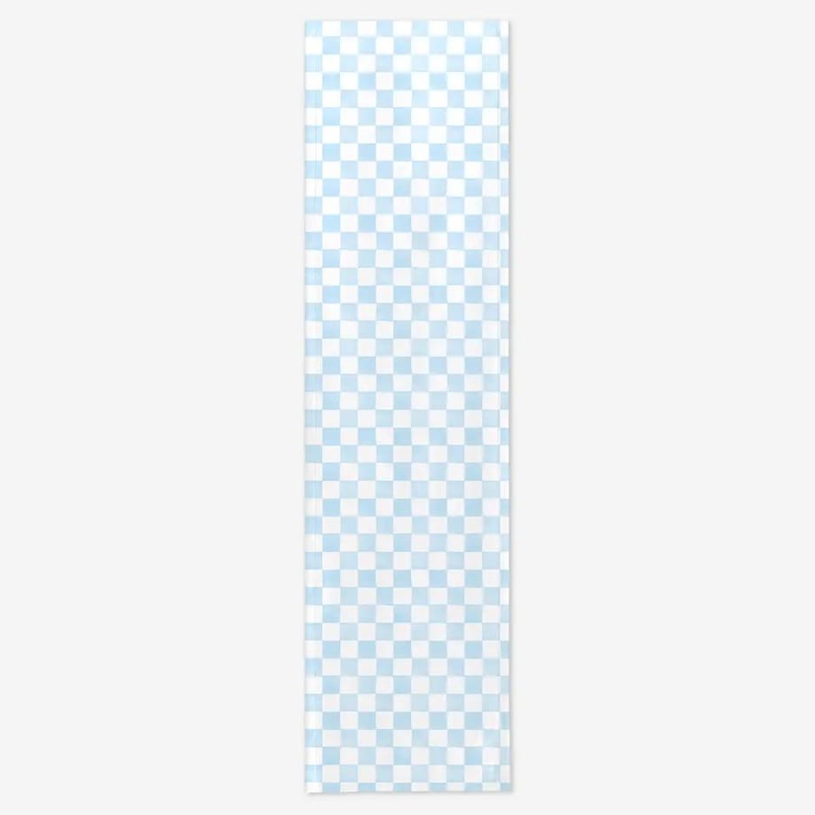 Bieżnik świąteczny - błękitna krata - 35x130