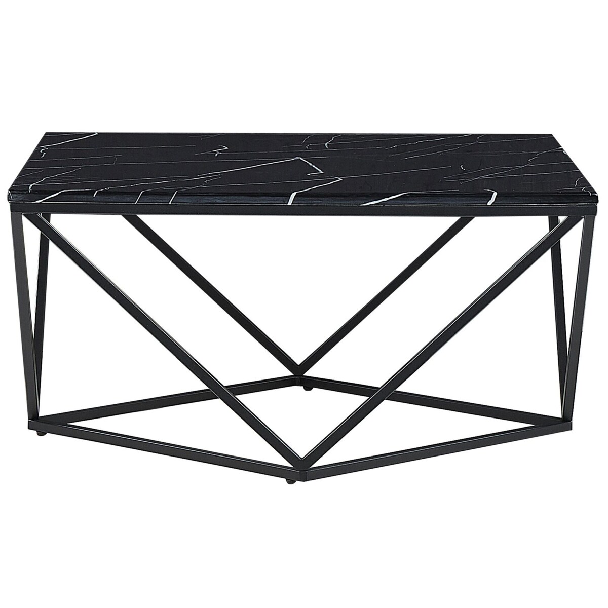 Stolik kawowy efekt marmuru czarny MALIBU